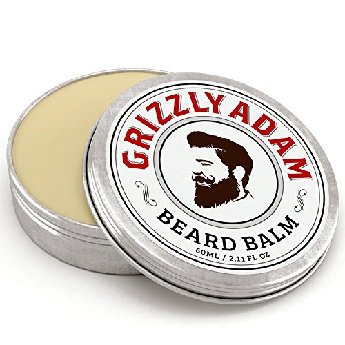 GRIZZLY ADAM Beard Balm for Men - 100% Natural Leave in Conditioner with Natural Oils for Best Beard Growth & Nourishing