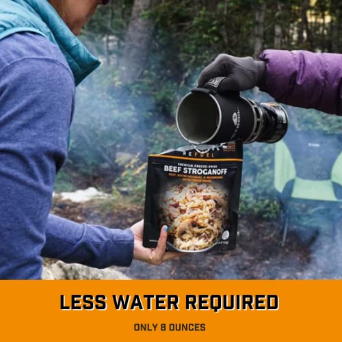 Peak Refuel Beef Stroganoff | Premium Freeze Dried Camping Food | Backpacking & Hiking Mre Meals | Just Add Water | 100% Real Meat | 41G Of Protein | 2 Serving Pouch #TOP4