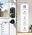 Veise VE017-K Fingerprint Smart Lock with 2 Knobs, App Control, Keyless Entry Front Door Lock with Handle Set, Electronic Digital Touchscreen Keypad Deadbolt, IP55 Waterproof, Auto-Lock, Matte Black
