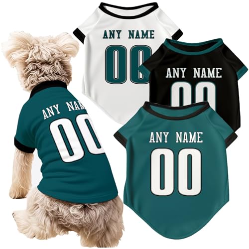 ANTKING Philadelphia Dog T-Shirt Jersey Style Pet Clothes Custom Name and Number Gifts