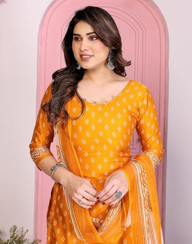 Image of Yashika Unstiched Crepe dress materials | Crepe Salwar Suit for women with dupatta | suit material for women unstitched