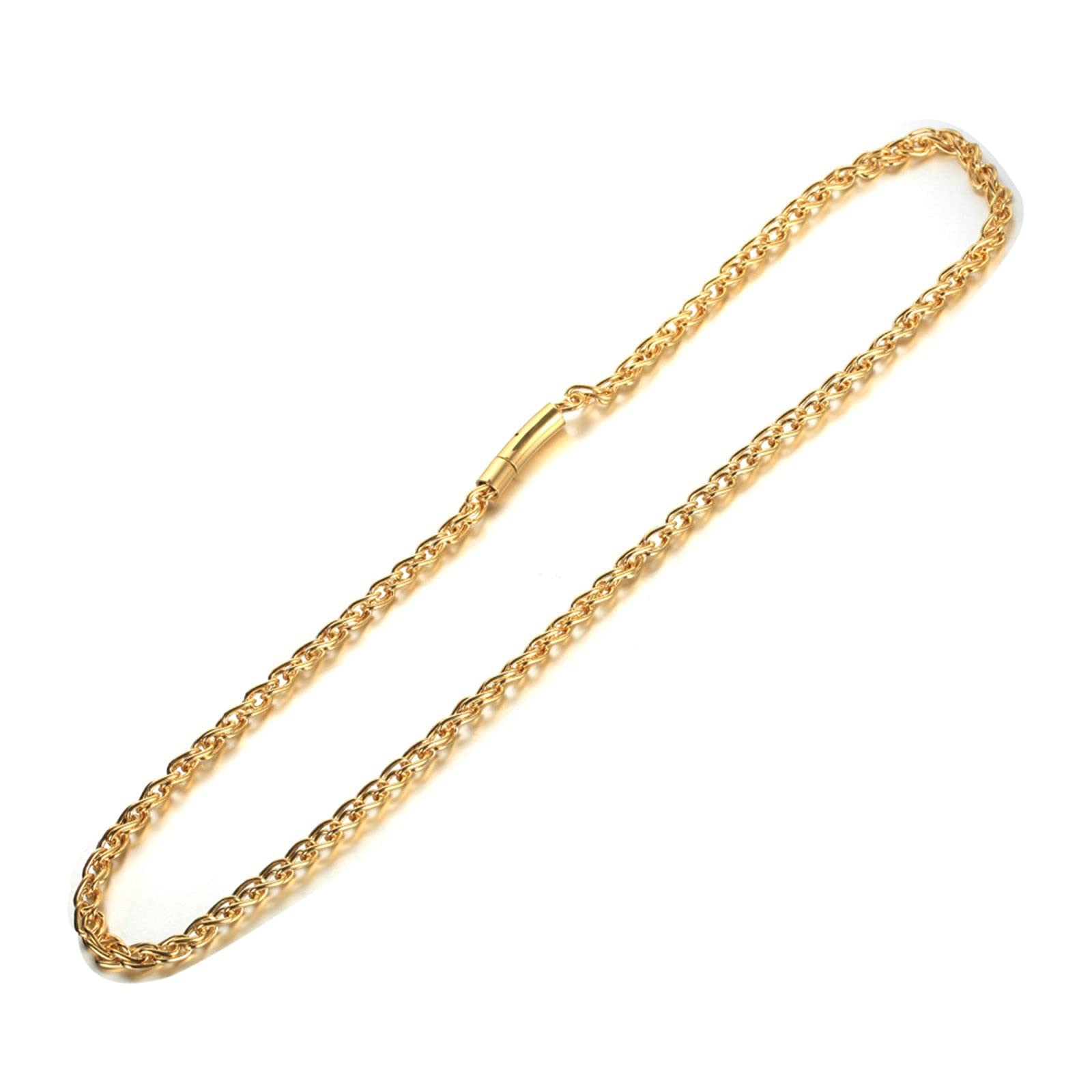 Beydodo Collane Acciaio Inox Uomo 66 cm, Catena Collana Fai Da Te 8mm Larghezza Collana Punk Catena