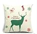 Merry Christmas Snow Socks Cotton Linen Throw Pillow Case Cushion Cover Home Sofa Decorative 18 X 18 Inch