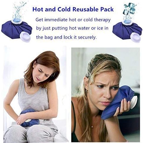 Ice Cold Pack Ohuhu Reusable Ice Bag Hot Water Bag for Injuries, Hot & Cold Therapy and Pain Relief, 3-Pack, 3 Sizes (6"/9"/11"), No-Leak Waterproof Ice Bag, Blue