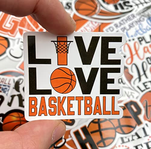 Basketball Stickers For Water Bottle Cute Basketball Gifts 50 Pieces Sports Stickers For Kids Teens Adults #TOP5