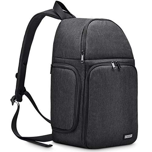 Camera Bag Sling Backpack, Camera Case Waterproof with Modular Inserts Tripod Holder for DSLR/SLR and Mirrorless Cameras (Canon Nikon Sony Pentax) Black