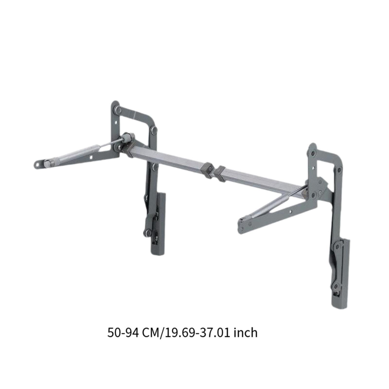 Bisagras para Puertas de Gabinete de Estructura Plegable Neumática Accesorio con Brazo Elevador Vertical Y Soporte Fuerte Montaje Fácil Y Larga Durabi, Gris con Búfer