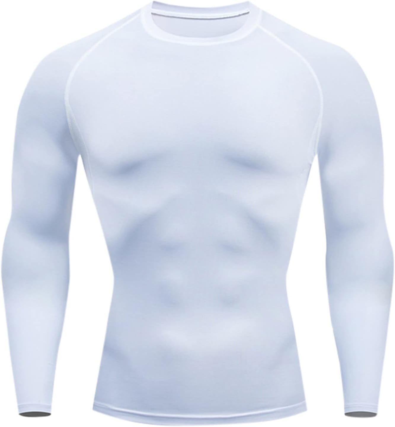 Compression Shirt for Men Long Sleeve Running Workout Top Quick Dry Sports Gym Base Layer T Shirts Muscle Fit Basic Tee Slim Crew Neck Active Wear T-Shirt for Athletic Training Cycling Fitness Hiking