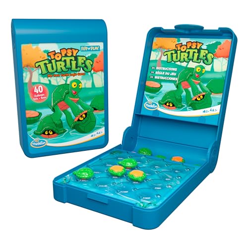ThinkFun Flip N' Play: Topsy Turtles Travel Logic Game for Road Trips, Plane Rides, and Vacations