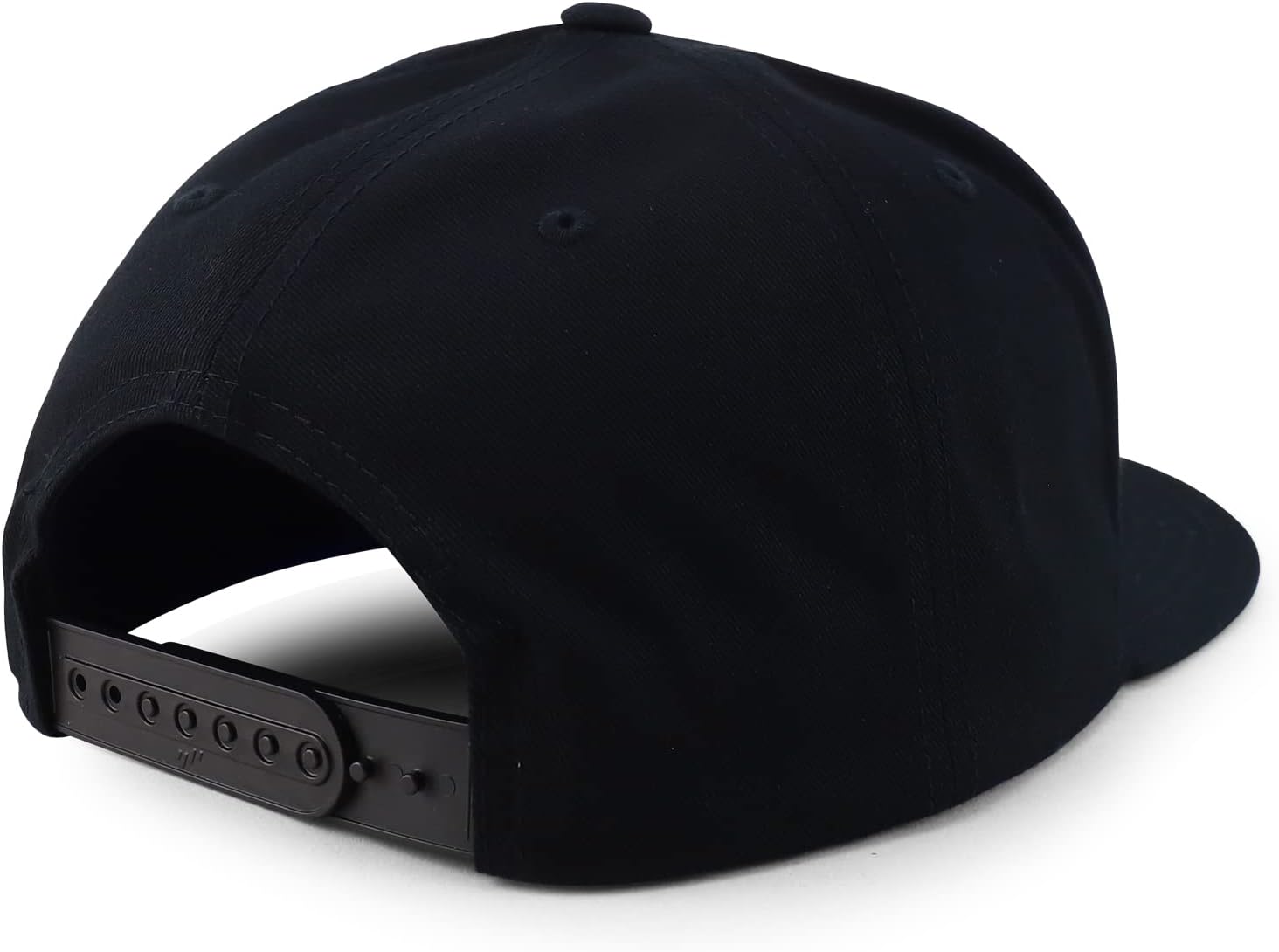 Trendy Apparel Shop 5 Panel Structured Blank Flat Bill Snapback Cap - Image 3