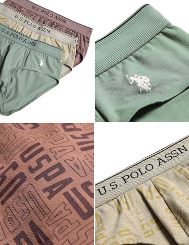 Image of U.S. Polo ASSN. Mens OEB17 Moisture Wicking Cotton Underwear Briefs - Pack of 3