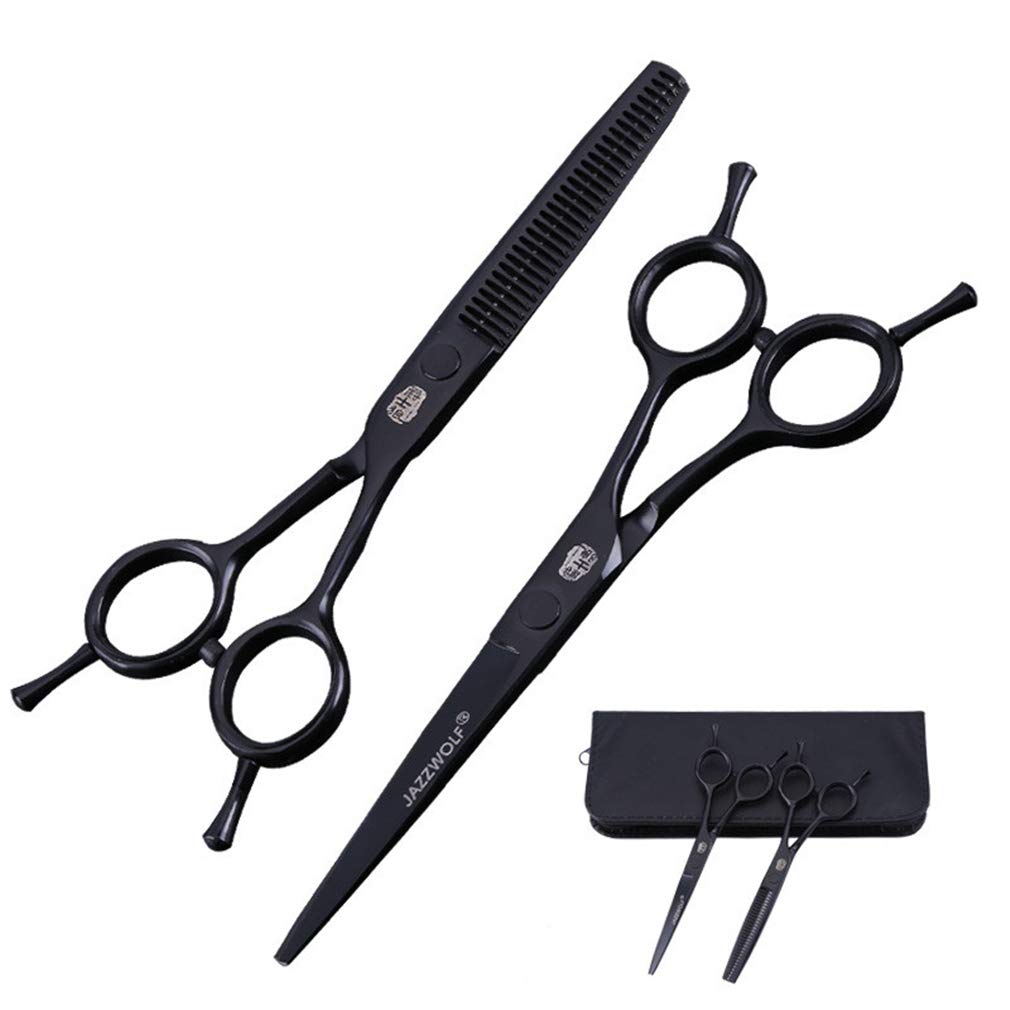 Haar-Ausschnitt-Scheren-Set (6,0 Zoll), Friseurschere Professionelle Ausdünnung Schere Set (Licht Und Sharp), Für Salon, Barbier Oder Home Use,Blau
