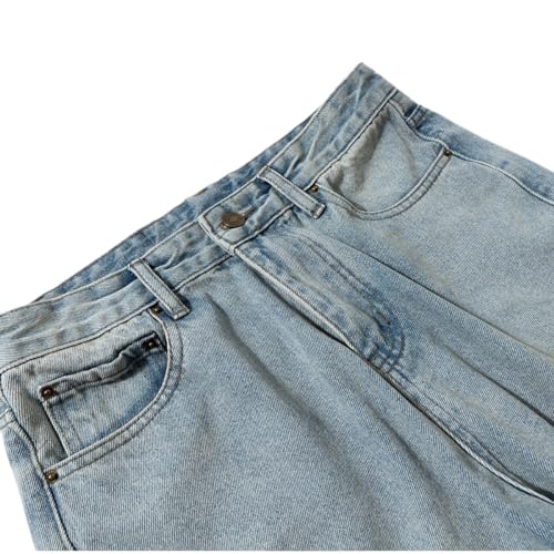 High Street Pants Unisex Washed and Distressed Jeans3