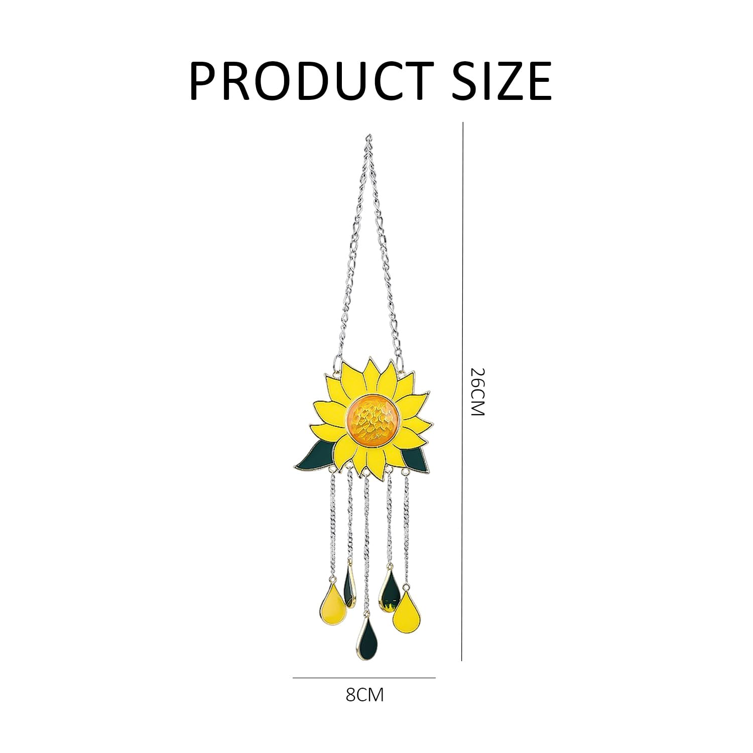 1 Sunflower Pendant, Garden Hanging, Outdoor Hanging, Garden Wind Chime, Sunflower Pendant, Window Pendant - Image 2
