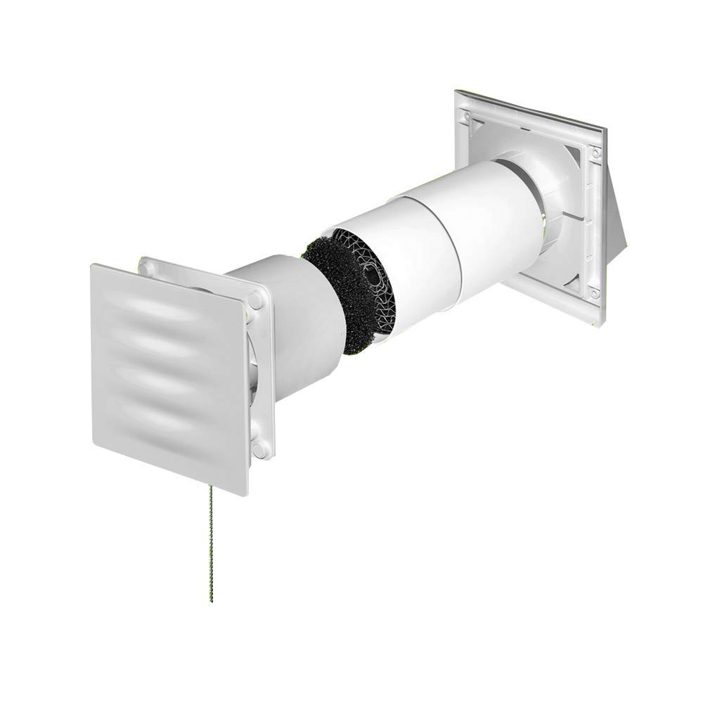 SUPERSAMASTORE Recuperatore di calore monostanza - ventilazione meccanica controllata - 405 millimetri - Bianco/Nero - Montaggio a parete - Bagno