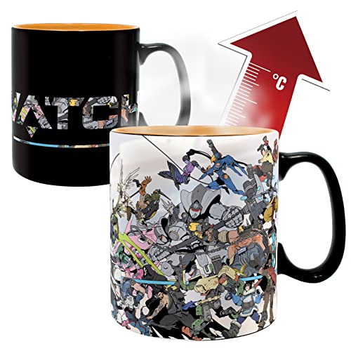 ABYSTYLE - OVERWATCH Mug Thermo-réactif Heros Grand Contenant