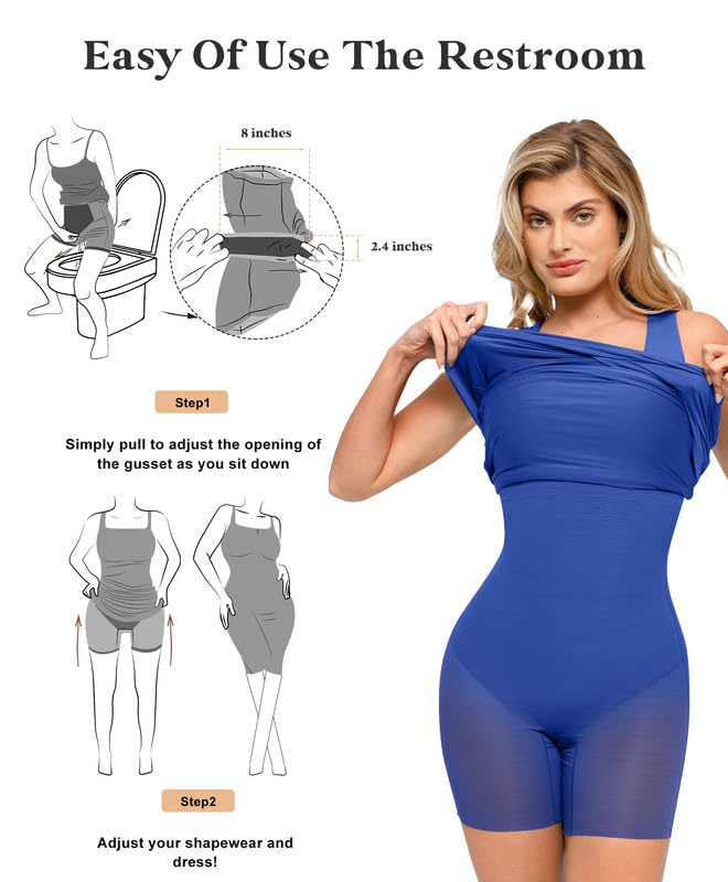 Popilush Mini Dresses for Women U-Neck Shapewear Tummy Control Bodycon Ruched Dress Party Club Date Night Going Out