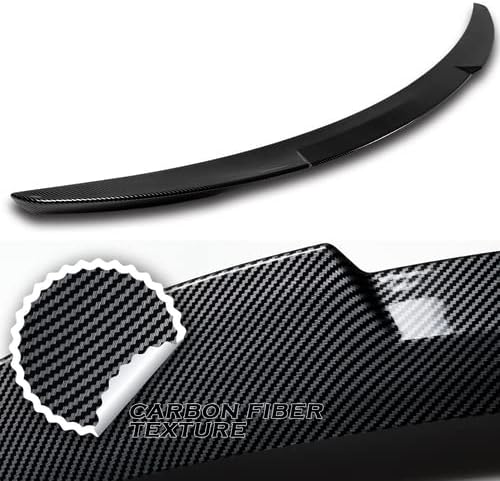 Miniatura 2 de W-Power - Tapa trasera de plástico ABS estilo V para maletero compatible con Mazda 3 Sedan 2014-2018, 2015 2016 2017 (estilo carbón pintado)