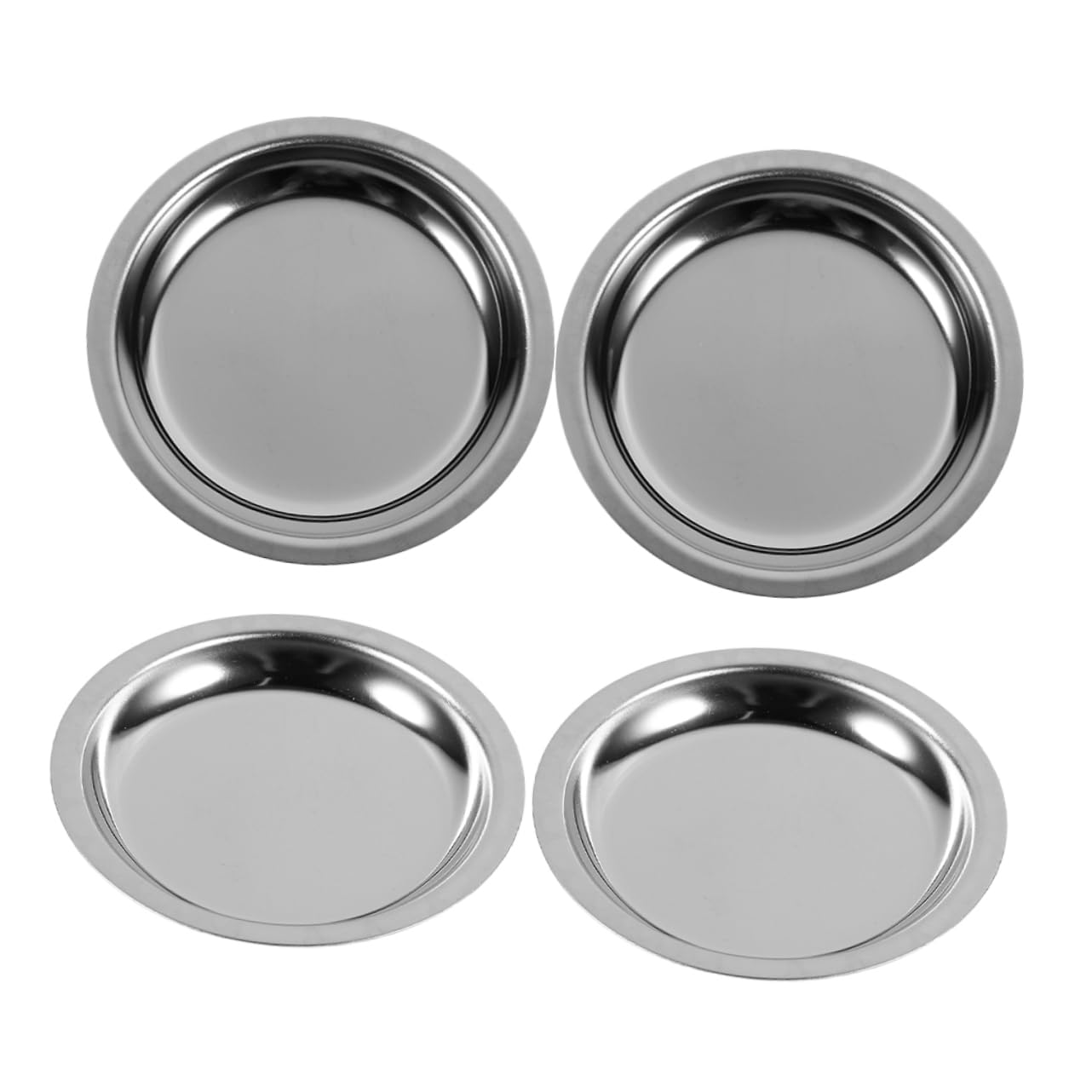 OHPHCALL 4pcs Metal Tea Bag Coaster Tea Filters Stainless Steel Saucer Bag Strainer Holder Coasters for Hot