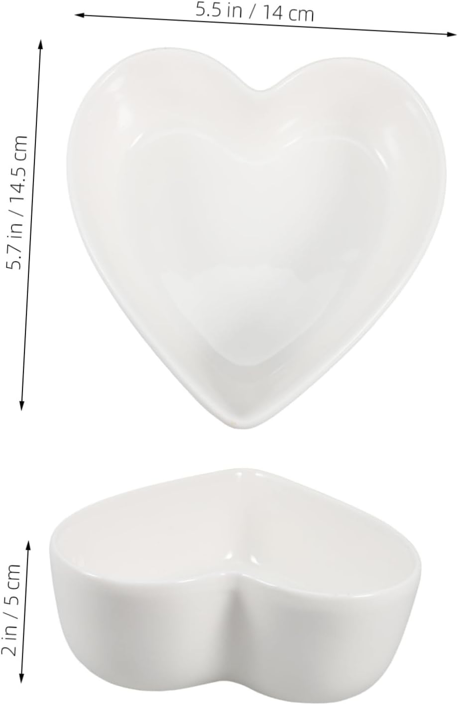 MAGICLULU Heart Shaped Serving Bowl Candy Dish for Desserts Appetizers Timeless for Valentines Day Celebrations Cute Design with Generous Capacity