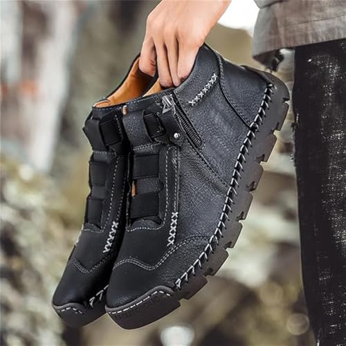 Matufit Shoes for Men, Men's Genuine Leather Waterproof Non-Slip Fashionable Orthopedic Shoes, Matufit Slip On Lightweight Loafers4