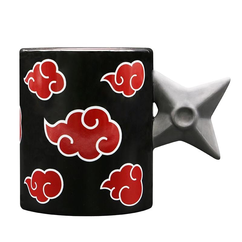 NARUTO SHIPPUDEN SHURIKEN AKATSUKI 3D HANDLE 16OZ MUG