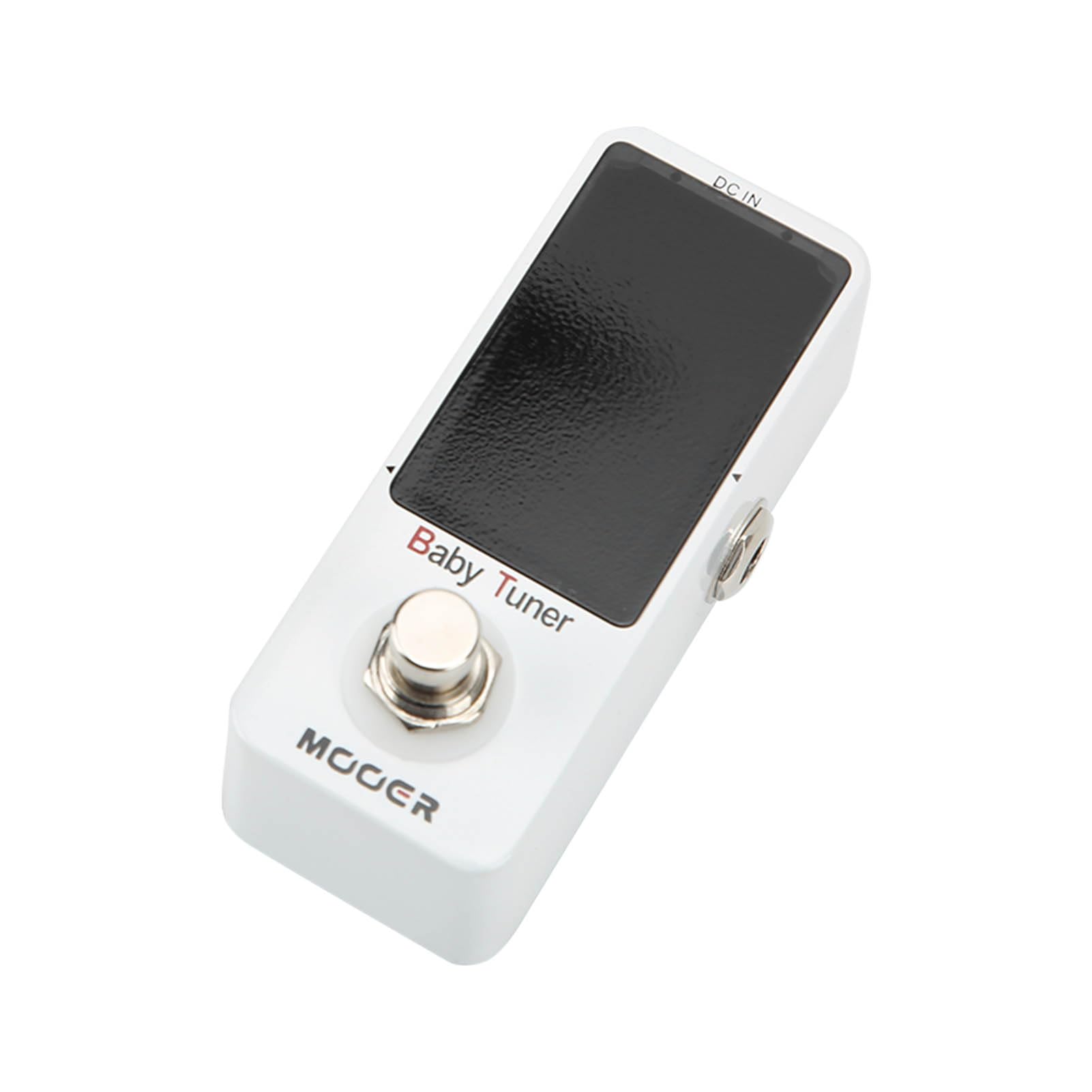 Mini Accordatore a Pedale Effetti di Accordatura Cromatica Compatti per Chitarra Elettrica e Basso 12Hz-4186Hz Metallo Bianco 1 unità