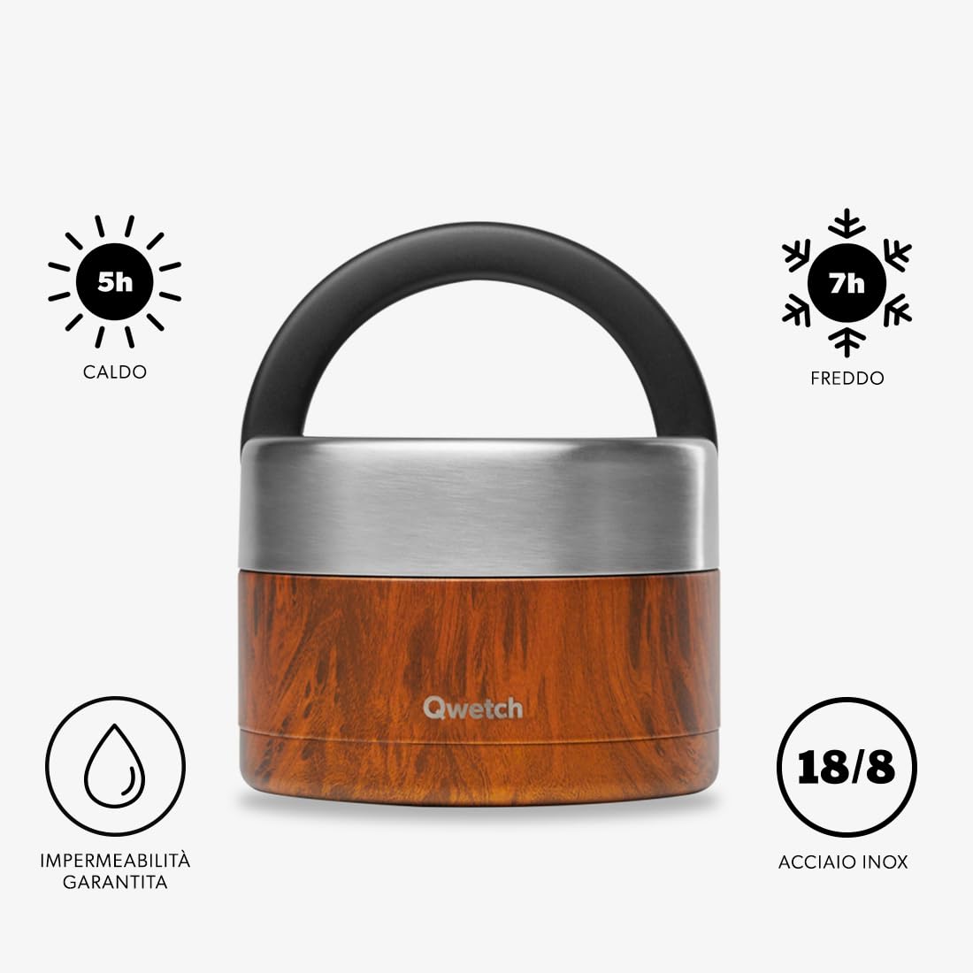 QWETCH - Contenitore Termico per Alimenti Caldi con Maniglia