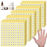cobee 1-500 Zahlen Aufkleber Mini, 75 Blatt Klein Nummer Aufkleber Labels Ø 10 mm Selbstklebende Runde Nummernaufkleber Number Stickers Klebezahlen für Sortieren des Inventars Organisieren Codierung