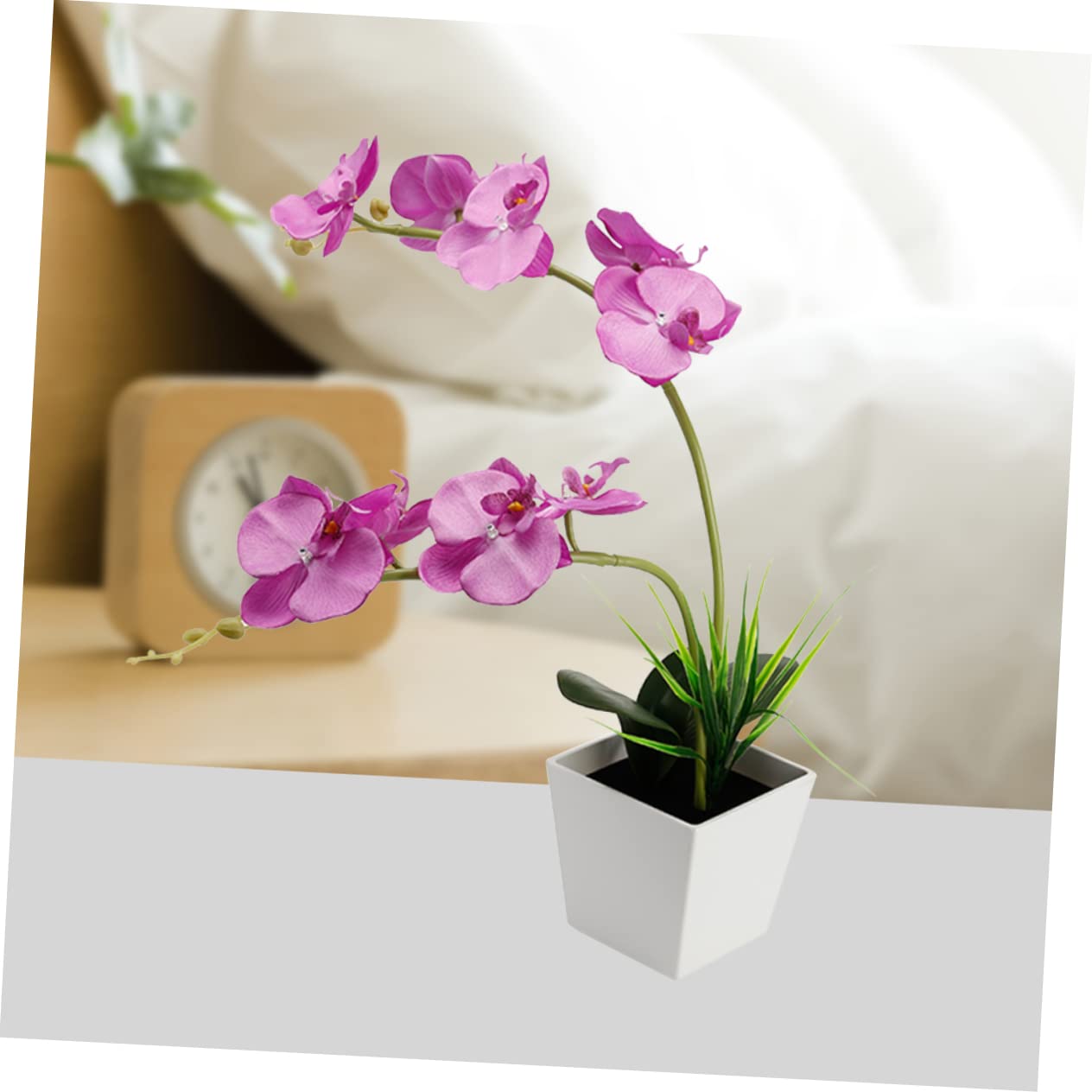 Batteriebetriebene Orchideen LED Blumenlicht Violett aus Kunststoff