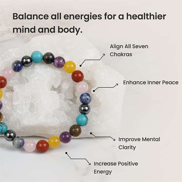 Image of Stone Bracelet for Men & Women | Natural Crystal for Wealth | Protection | Confidence & Success | Adjustable Healing Bracelet for Meditation | Reiki & Spiritual Energy