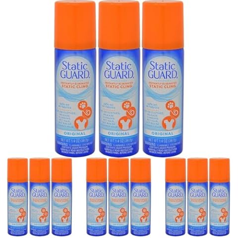 Static Guard Fabric Spray, Original Sent, 1.4 Ounce Can (Pack of 12) Cover