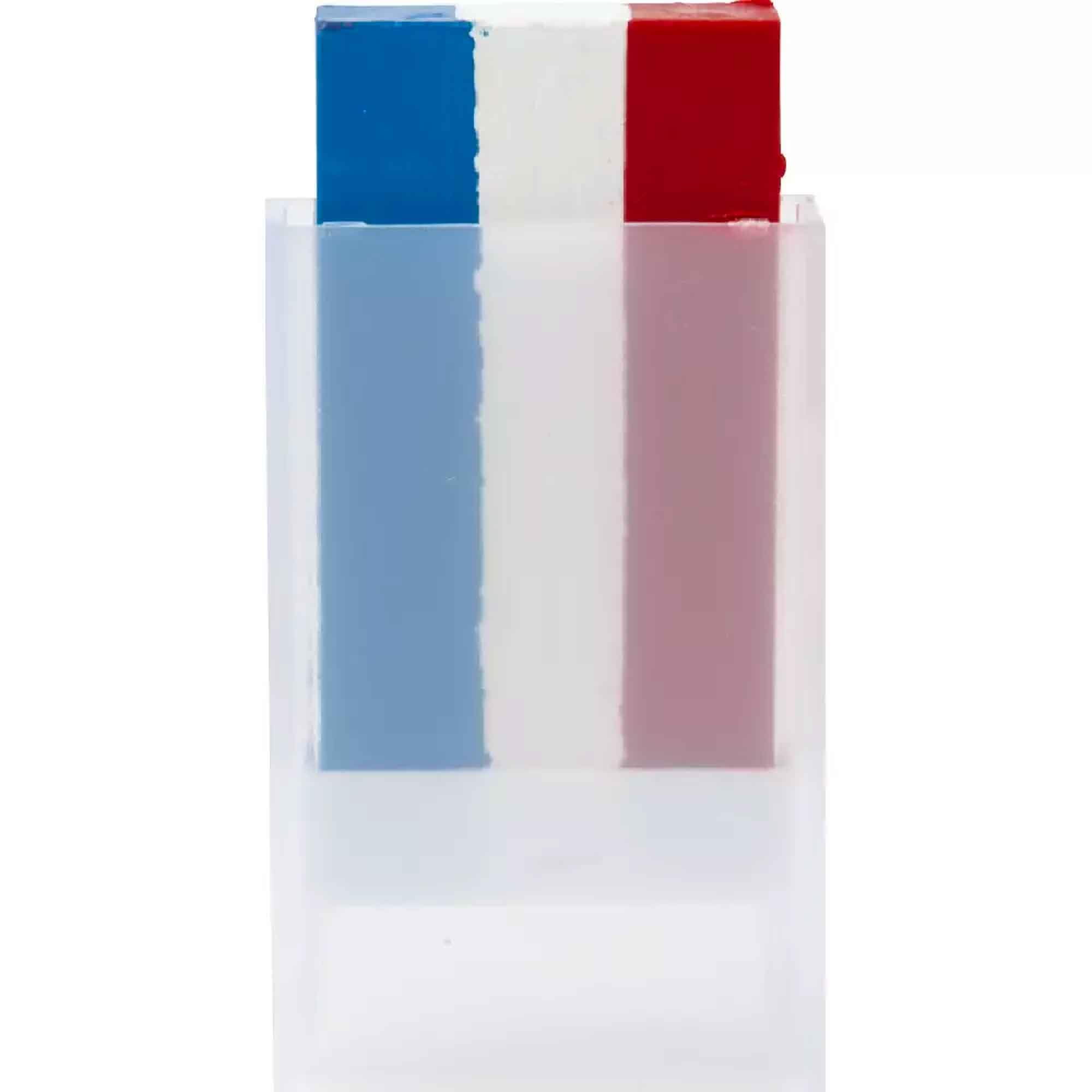 THE REPLICANT Stick Maquillage France Bleu Blanc Rouge – Peinture Faciale Supporter Tricolore 4,5 x 3 x 1 cm Sûr pour la Peau pour Match de Foot, Rugby et Fete Nationale 14 Juillet