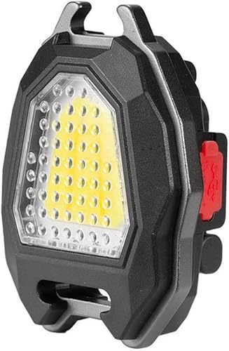 Taoke Mini luz de trabajo COB con función de abrebotellas, soporte ajustable, silbato, encendedor de cigarrillos, soporte de base magnética,