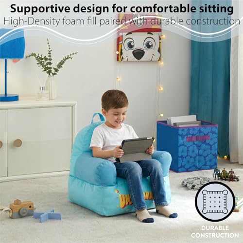 Nickelodeon Paw Patrol Kids Sofa Bean Bag Armchair, Soft Plush Lounge Chair for Bedroom or Playroom by Idea Nuova - Image 6