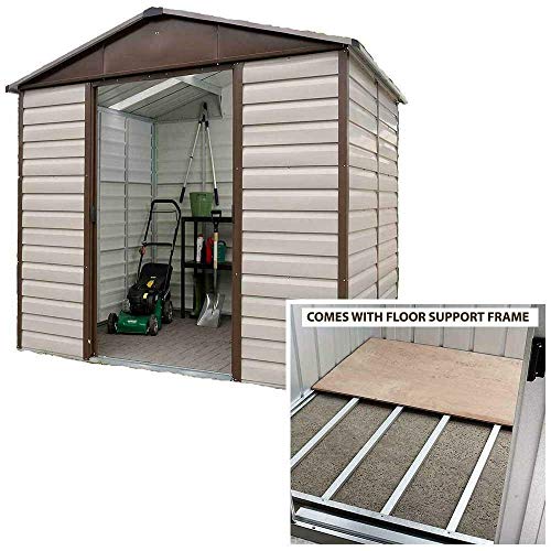 Image of Yardmaster Shiplap 8x6 Apex Metal Shed & Steel Floor Frame - Assembly Available
