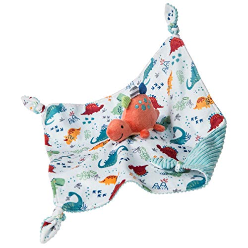 Image of Mary Meyer Pebblesaurus Stuffed Animal Security Blanket, 13 x 13-Inches, Coral Dinosaur