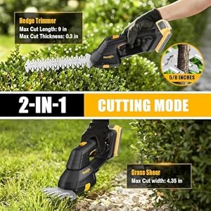 Cordless Hedge Trimmer/Grass Shears Compatible with Dewalt 20V MAX Battery — photo 4 of 6