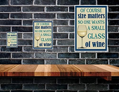 Bang Tidy Clothing Metal Bar Signs Tin Plaque Vintage Style - Ideal Accessories for Home Bar Pub Shed Man Cave Gift - 3 Sizes Of Course Size Matters