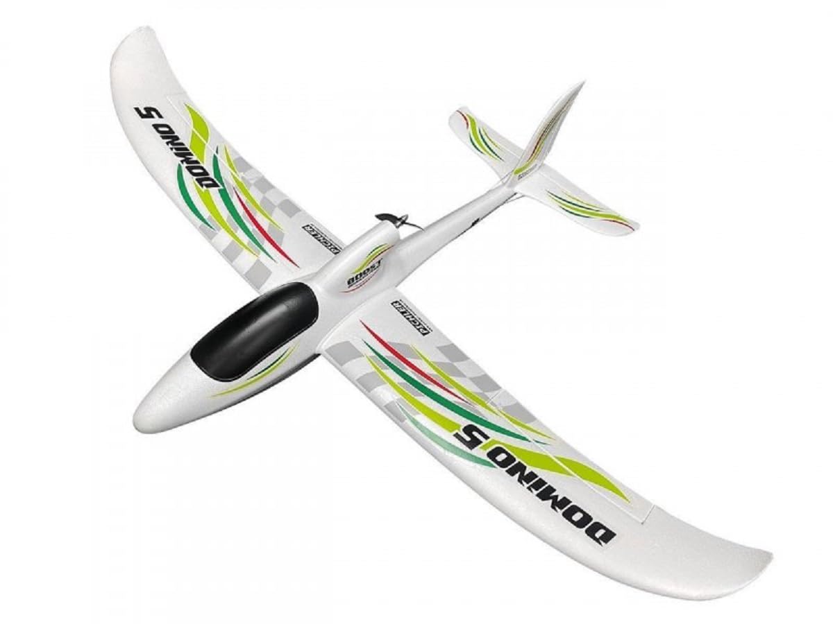 Aereo radiocomandato, pichler Domino 5 RTF M2 / 1420 mm (rosso o verde) a seconda della disponibilità.