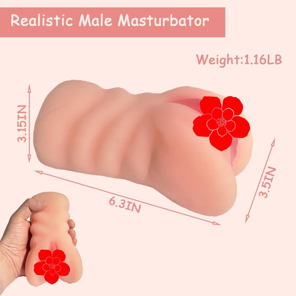 Realistic Small Male Masturbator,TPE Adult Sex Toy,Male Blowjob Stroker