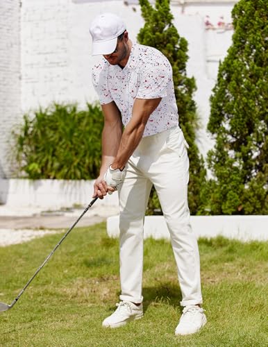Image of COOFANDY Men's Polo Shirt Golf Quick Dry Performance Short Sleeve Moisture Wicking Athletic Polo Collared Tennis T-Shirt