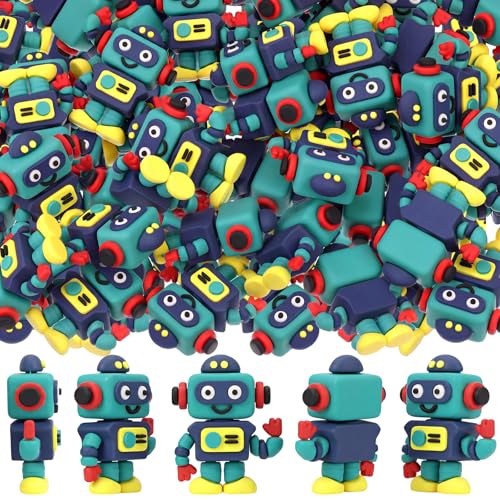 Mini Robot Figurines Set