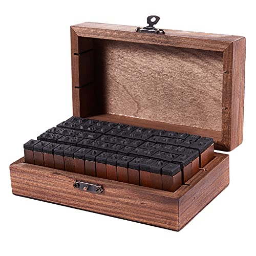 Tvoip 70 peças de carimbos do alfabeto, número de borracha decorativa de madeira, letras A-Z, letras