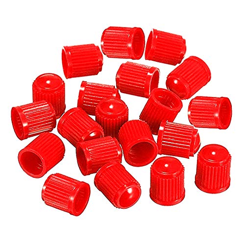 Colorati in plastica valvola della gomma antipolvere Tappi per auto, moto, camion, bici e biciclette (50pcs) rosso