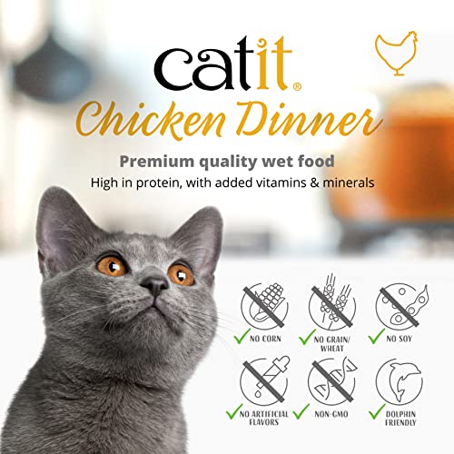Catit Hühnerfleisch Dinner, Premium Katzennassfutter, getreidefrei, proteinreich, mit Rindfleisch und Kürbis, Alleinfuttermittel, 1er Pack… – Ansicht 5