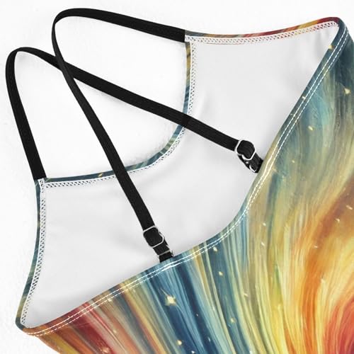 Flow Colorful Stars Bathing Suits for Girls Swimsuit Summer Beach One Piece Swimsuits Swimwear4