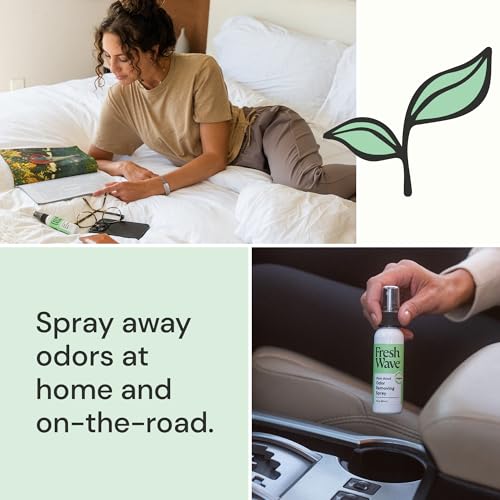 Image of Fresh Wave Odor Eliminator Room Spray, 2 oz Travel Size, 2-Pack, Original | Plant oil formula with lime, pine needle, and cedarwood, Neutralizes air and fabric odors, Non-hazardous, Pet-safe