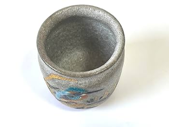 ◎金銀彩草花紋　盃　鈴木爽司 ぐい呑 酒器 Amazon.co.jp: 陶芸家 作家物 鈴木爽司 色絵金銀彩 翡翠図 杯