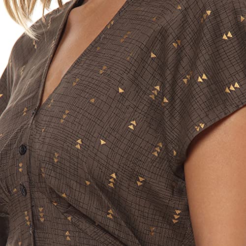 Image of Campus Sutra Women's Cotton Fit and Flare above The Knee Casual Dress